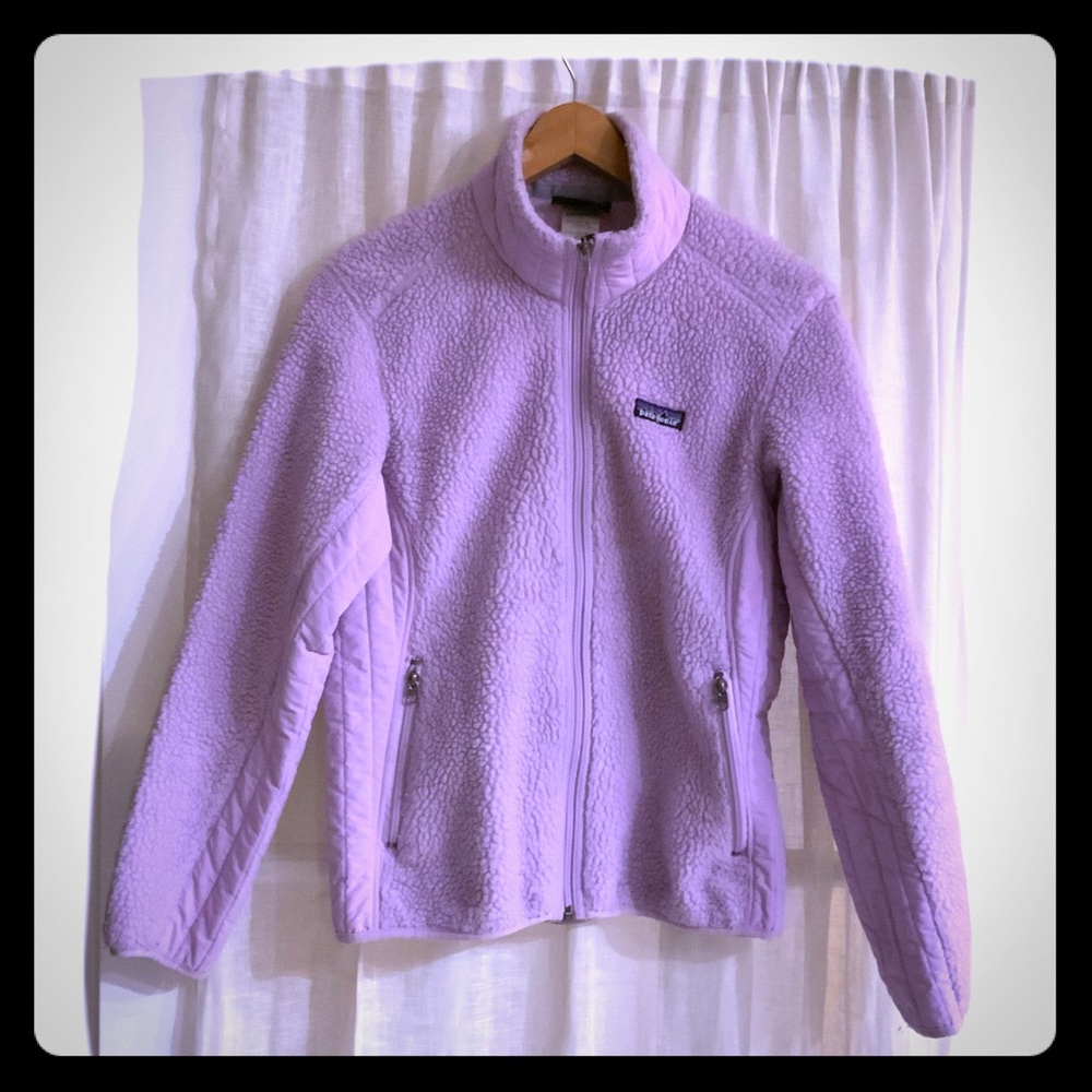 Patagonia pile fleece jacket - light pink /purple